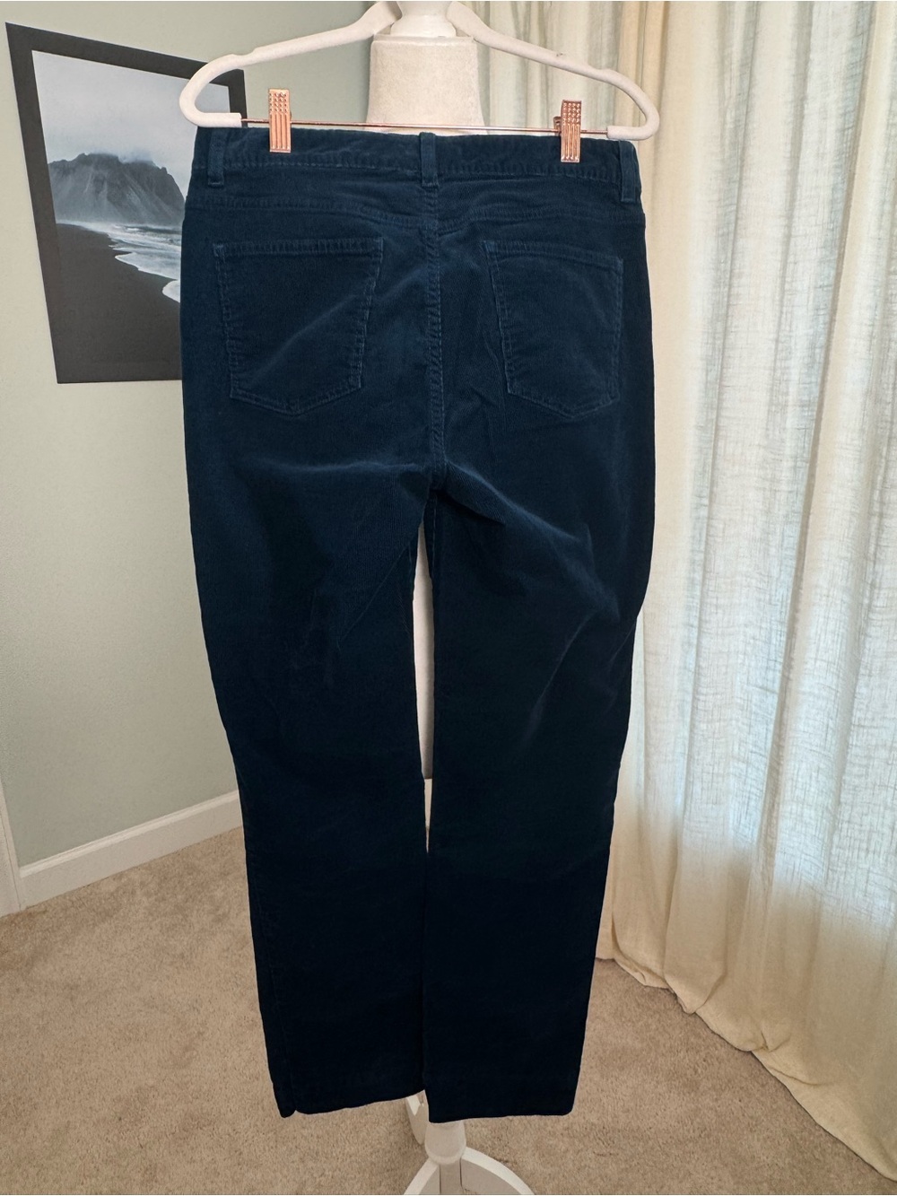 Talbots Heritage Corduroy Pants Midnight Blue Dark Navy - Size 8 - Picture 2 of 5